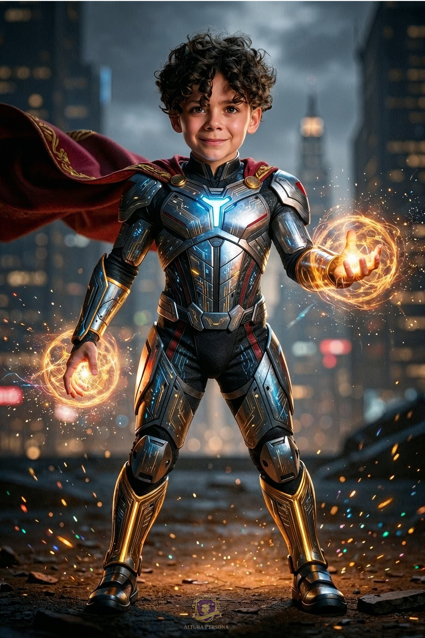 Votre Enfant en Héros de Légende : Portrait Personnalisé "Petit Super-Héros"